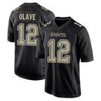 Choea NO.Saints #12 Chris Olave Player Black Carbon Fashion Home Game Stitched Jerseys