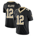 Choea NO.Saints #12 Chris Olave Player Black Limited Vapor Untouchable Home Game Stitched Jerseys