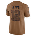 Choea NO.Saints #12 Chris Olave Player Brown Salute To Service Limited Stitched Jerseys