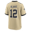 Choea NO.Saints #12 Chris Olave Player Gold Alternate Game Stitched Jerseys