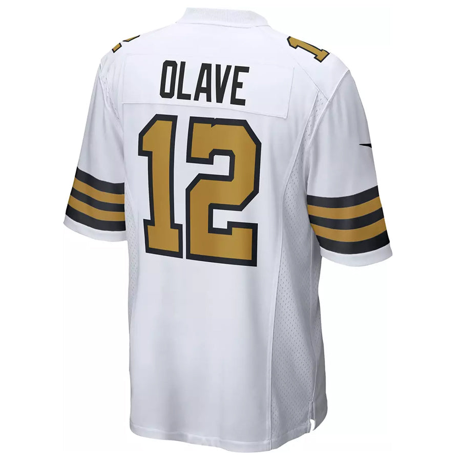 Choea NO.Saints #12 Chris Olave Player White Alternate Game Stitched Jerseys