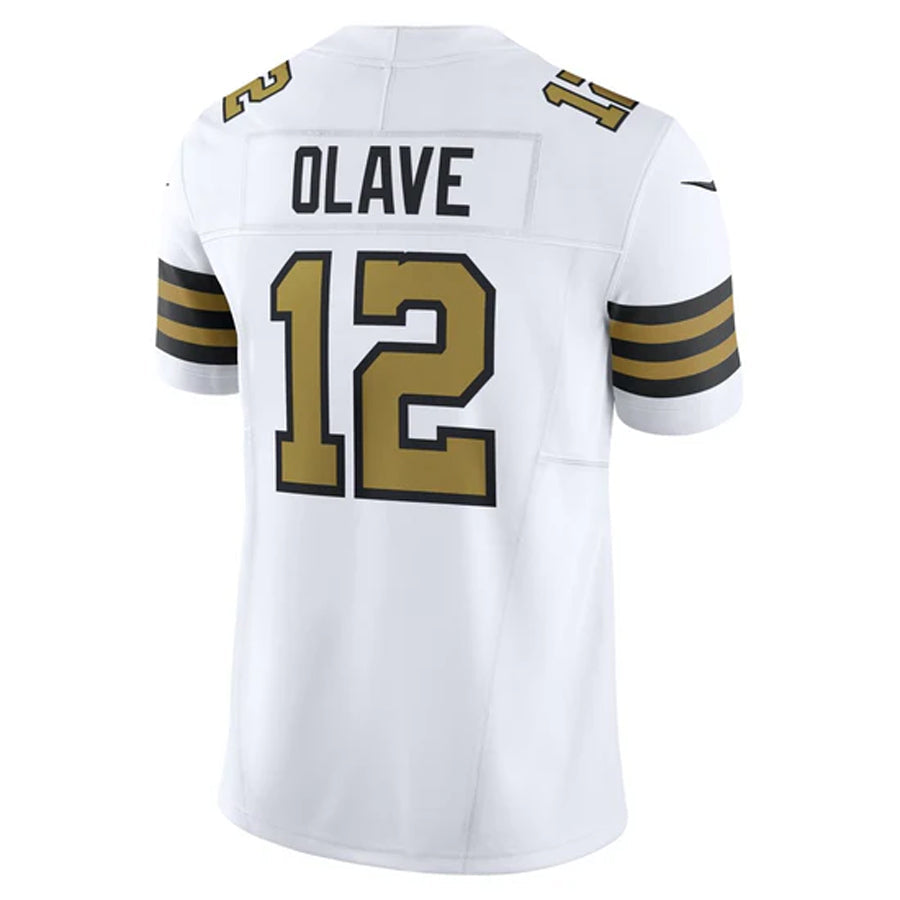 Choea NO.Saints #12 Chris Olave Player White Vapor Limited Stitched Jerseys