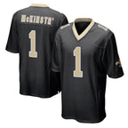 Choea NO.Saints #1 Kool-Aid McKinstry Player Black Home Game Stitched Jerseys
