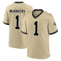 Choea NO.Saints #1 Kool-Aid McKinstry Player Gold Home Game Stitched Jerseys
