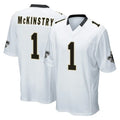Choea NO.Saints #1 Kool-Aid McKinstry Player White Home Game Stitched Jerseys