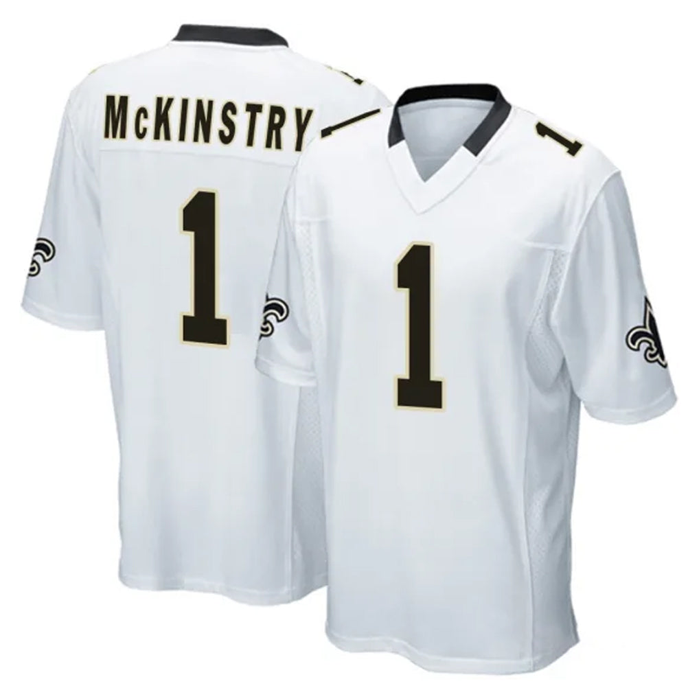 Choea NO.Saints #1 Kool-Aid McKinstry Player White Home Game Stitched Jerseys
