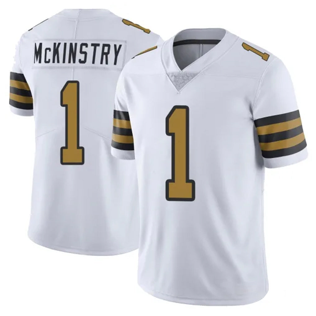 Choea NO.Saints #1 Kool-Aid McKinstry Player White Limited Color Rush Home Game Stitched Jerseys