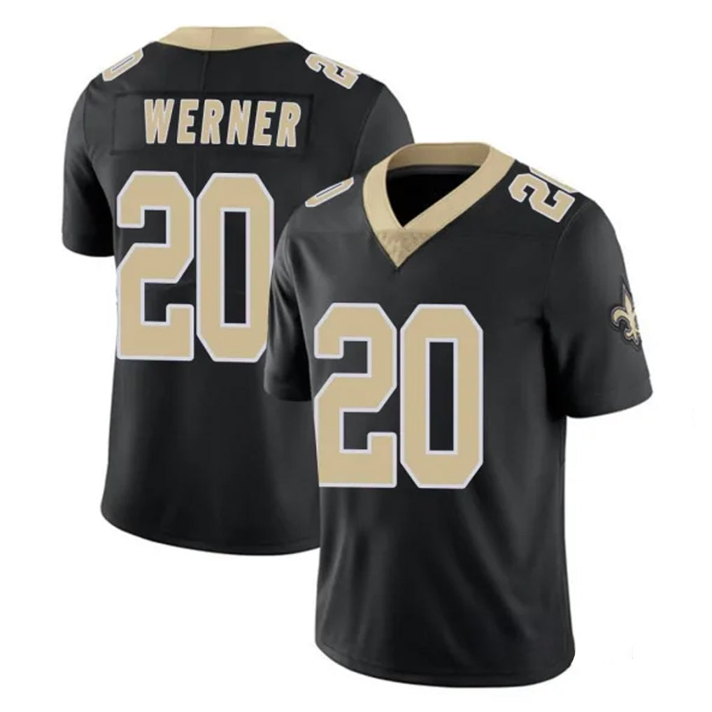 Choea NO.Saints #20 Pete Werner Player Black Limited Vapor Untouchable Home Game Stitched Jerseys