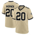 Choea NO.Saints #20 Pete Werner Player Gold Home Game Stitched Jerseys