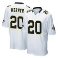 Choea NO.Saints #20 Pete Werner Player White Home Game Stitched Jerseys