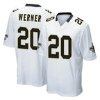 Choea NO.Saints #20 Pete Werner Player White Home Game Stitched Jerseys