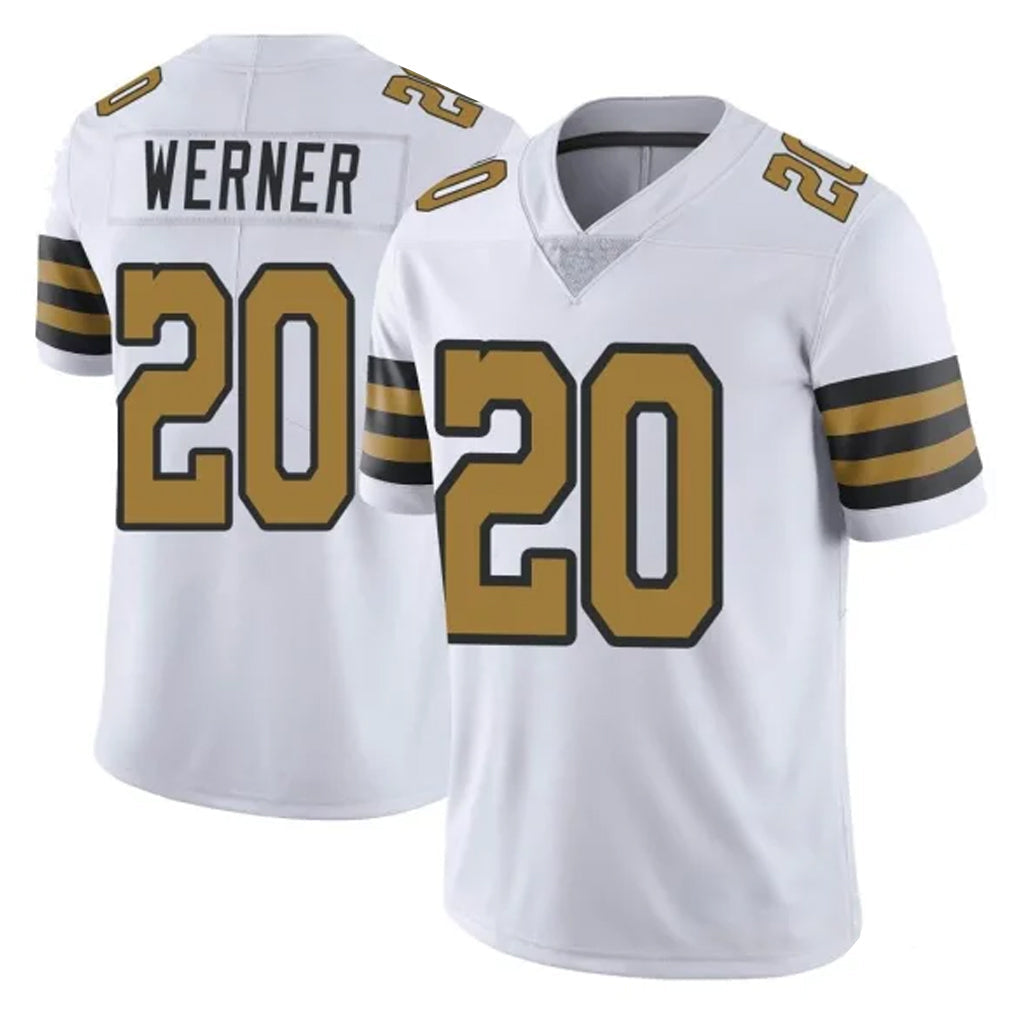 Choea NO.Saints #20 Pete Werner Player White Limited Color Rush Home Game Stitched Jerseys