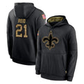 Choea NO.Saints #21 Justin Reid Player Black Salute to Service Hoodies Limited Game Stitched Jerseys