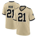 Choea NO.Saints #21 Justin Reid Player Gold Home Game Stitched Jerseys