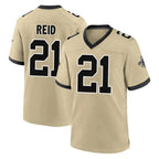 Choea NO.Saints #21 Justin Reid Player Gold Home Game Stitched Jerseys