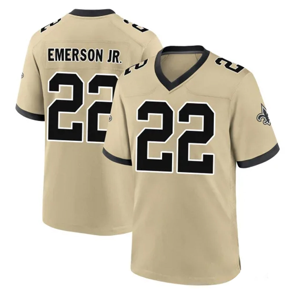 Choea NO.Saints #22 Martin Emerson Jr. Player Gold Home Game Stitched Jerseys