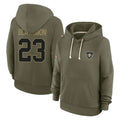 Choea NO.Saints #23 Julian Blackmon Player Olive Salute to Service Pullover Hoodies Limited Stitched Jerseys