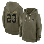 Choea NO.Saints #23 Julian Blackmon Player Olive Salute to Service Pullover Hoodies Limited Stitched Jerseys