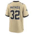 Choea NO.Saints #32 Tyrann Mathieu Player Gold Alternate Game Stitched Jerseys