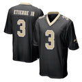 Choea NO.Saints #3 Travis Etienne Jr. Player Black Home Game Stitched Jerseys