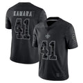 Choea NO.Saints #41 Alvin Kamara Player Black RFLCTV Limited Stitched Jerseys