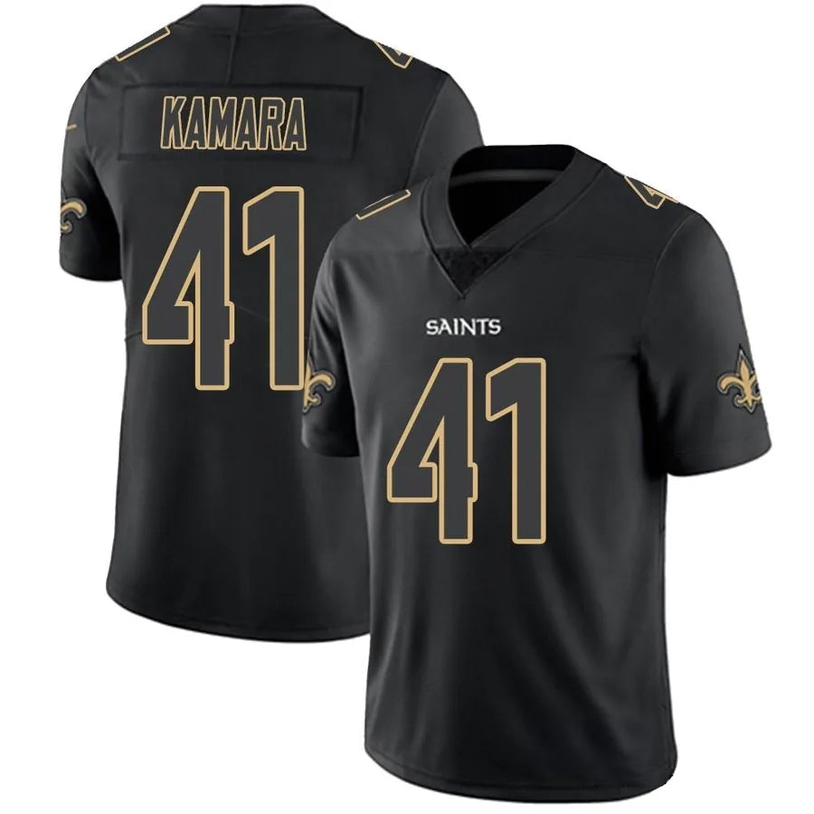 Choea NO.Saints #41 Alvin Kamara Player Limited Black Impact Stitched Jerseys