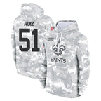 Choea NO.Saints #51 Cesar Ruiz Player Arctic Camo Salute to Service Pullover Hoodies Limited Game Stitched Jerseys