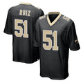 Choea NO.Saints #51 Cesar Ruiz Player Black Home Game Stitched Jerseys