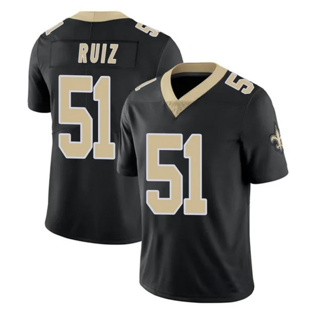 Choea NO.Saints #51 Cesar Ruiz Player Black Limited Vapor Untouchable Home Game Stitched Jerseys