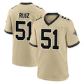 Choea NO.Saints #51 Cesar Ruiz Player Gold Home Game Stitched Jerseys