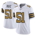 Choea NO.Saints #51 Cesar Ruiz Player White Limited Color Rush Home Game Stitched Jerseys