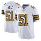 Choea NO.Saints #51 Cesar Ruiz Player White Limited Color Rush Home Game Stitched Jerseys