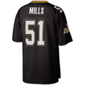 Choea NO.Saints  #51 Sam Mills Mitchell & Ness Black Legacy Replica Stitched Puhic Jersey