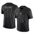 Choea NO.Saints #55 Kaden Elliss Player Black Limited Reflective Home Game Stitched Jerseys