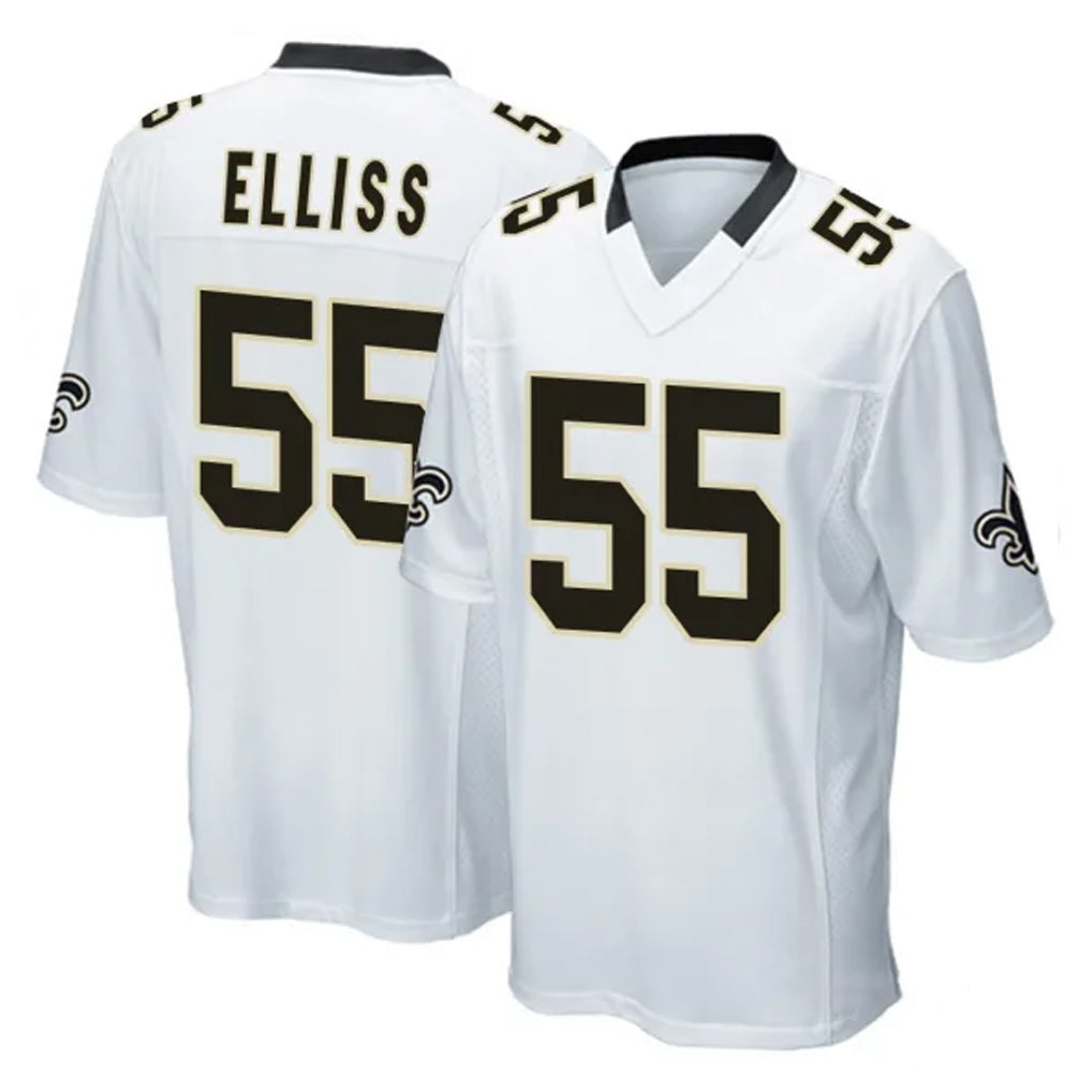 Choea NO.Saints #55 Kaden Elliss Player White Home Game Stitched Jerseys