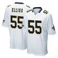 Choea NO.Saints #55 Kaden Elliss Player White Home Game Stitched Jerseys