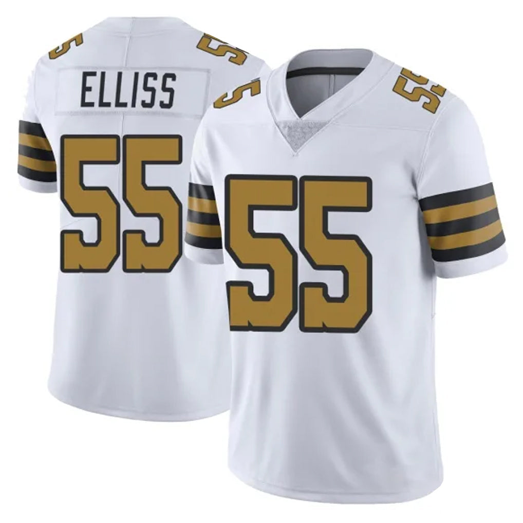 Choea NO.Saints #55 Kaden Elliss Player White Limited Color Rush Home Game Stitched Jerseys