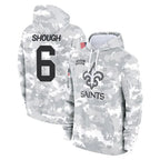 Choea NO.Saints #6 Tyler Shough Player Arctic Camo Salute to Service Pullover Hoodies Limited Game Stitched Jerseys