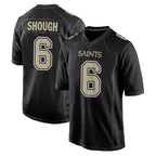 Choea NO.Saints #6 Tyler Shough Player Black Carbon Fashion Home Game Stitched Jerseys