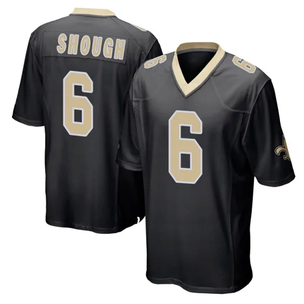 Choea NO.Saints #6 Tyler Shough Player Black Home Game Stitched Jerseys