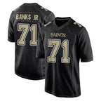 Choea NO.Saints #71 Kelvin Banks Jr. Player Black Carbon Fashion Home Game Stitched Jerseys