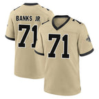 Choea NO.Saints #71 Kelvin Banks Jr. Player Gold Home Game Stitched Jerseys