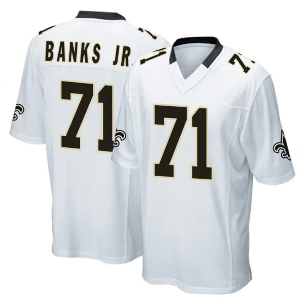 Choea NO.Saints #71 Kelvin Banks Jr. Player White Home Game Stitched Jerseys