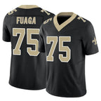 Choea NO.Saints #75 Taliese Fuaga Player Black Limited Vapor F.U.S.E. Home Game Stitched Jerseys