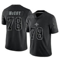 Choea NO.Saints #78 Erik McCoy Player Black Limited Reflective Home Game Stitched Jerseys