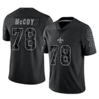 Choea NO.Saints #78 Erik McCoy Player Black Limited Reflective Home Game Stitched Jerseys