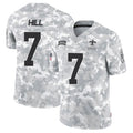 Choea NO.Saints #7 Taysom Hill Player Arctic Camo Salute to Service Limited Stitched Jerseys