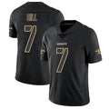 Choea NO.Saints #7 Taysom Hill Player Limited Black Impact Stitched Jerseys
