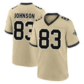 Choea NO.Saints #83 Juwan Johnson Player Gold Home Game Stitched Jerseys