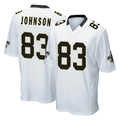 Choea NO.Saints #83 Juwan Johnson Player White Home Game Stitched Jerseys